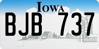 IA license plate BJB737