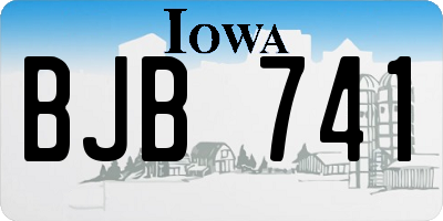 IA license plate BJB741