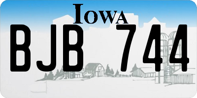 IA license plate BJB744