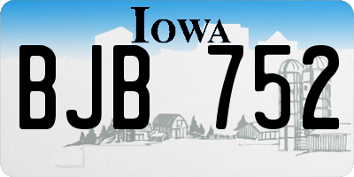 IA license plate BJB752