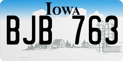 IA license plate BJB763