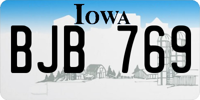 IA license plate BJB769