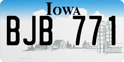 IA license plate BJB771