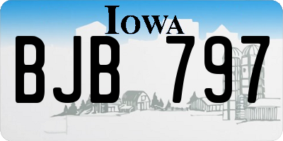 IA license plate BJB797