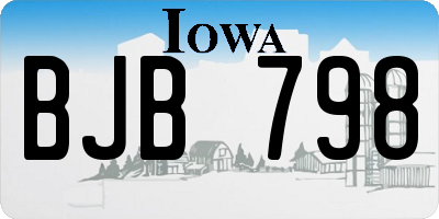 IA license plate BJB798