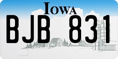 IA license plate BJB831