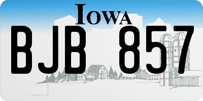 IA license plate BJB857