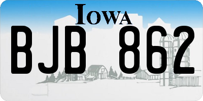 IA license plate BJB862