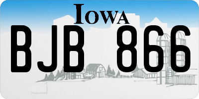 IA license plate BJB866