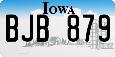 IA license plate BJB879