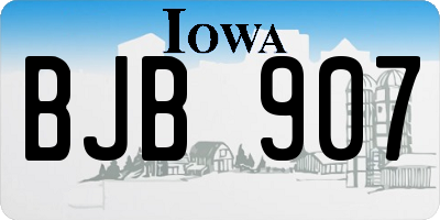IA license plate BJB907