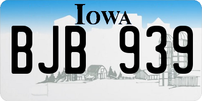 IA license plate BJB939