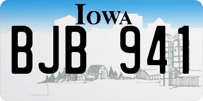 IA license plate BJB941