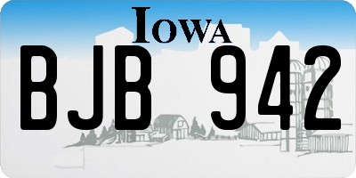 IA license plate BJB942