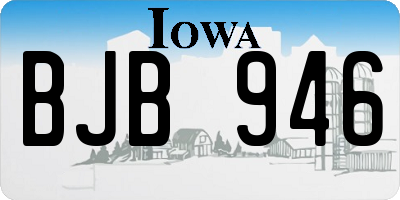 IA license plate BJB946