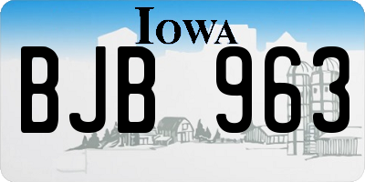 IA license plate BJB963