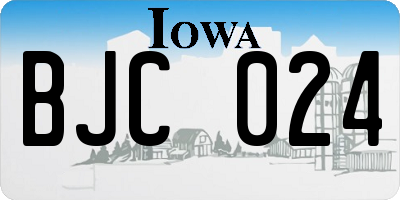 IA license plate BJC024