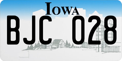 IA license plate BJC028