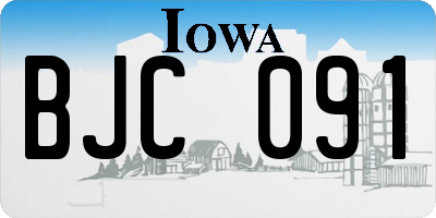 IA license plate BJC091