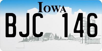 IA license plate BJC146
