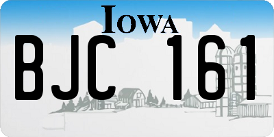 IA license plate BJC161