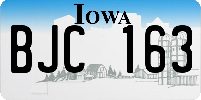 IA license plate BJC163