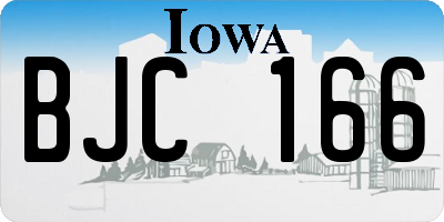 IA license plate BJC166
