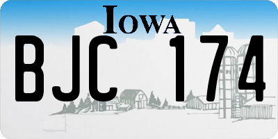 IA license plate BJC174