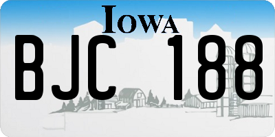 IA license plate BJC188