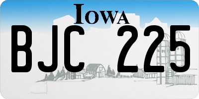 IA license plate BJC225