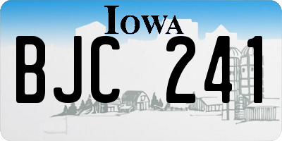 IA license plate BJC241