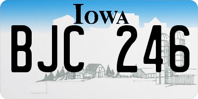 IA license plate BJC246