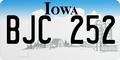 IA license plate BJC252
