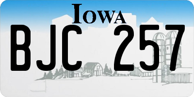 IA license plate BJC257