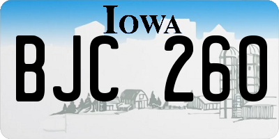 IA license plate BJC260