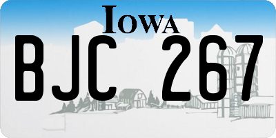 IA license plate BJC267