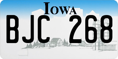 IA license plate BJC268