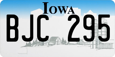 IA license plate BJC295