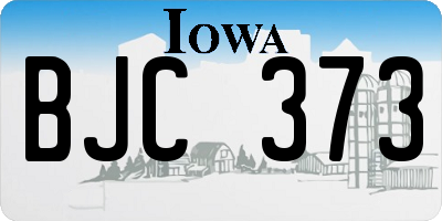 IA license plate BJC373