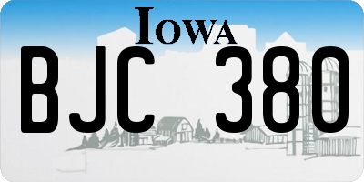 IA license plate BJC380