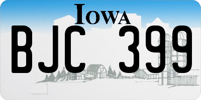 IA license plate BJC399