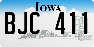 IA license plate BJC411