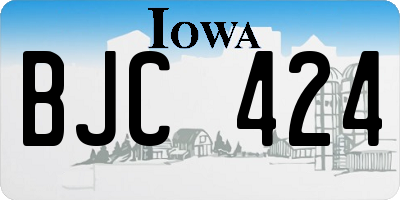 IA license plate BJC424