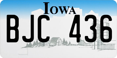 IA license plate BJC436