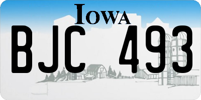 IA license plate BJC493