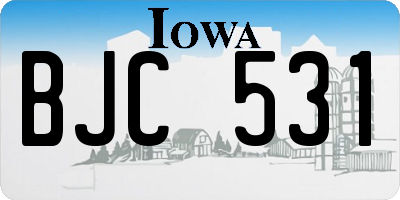 IA license plate BJC531