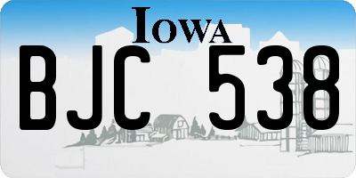 IA license plate BJC538