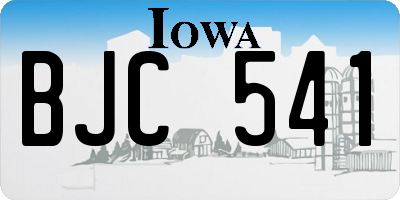 IA license plate BJC541