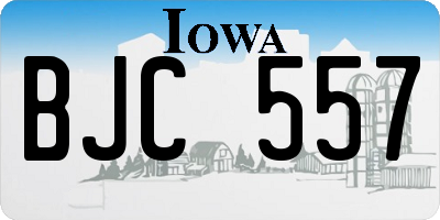 IA license plate BJC557