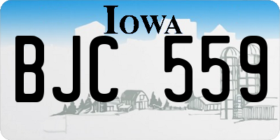 IA license plate BJC559